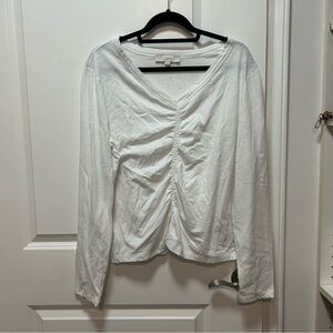 LOFT Women's Classic White Long Sleeve Top